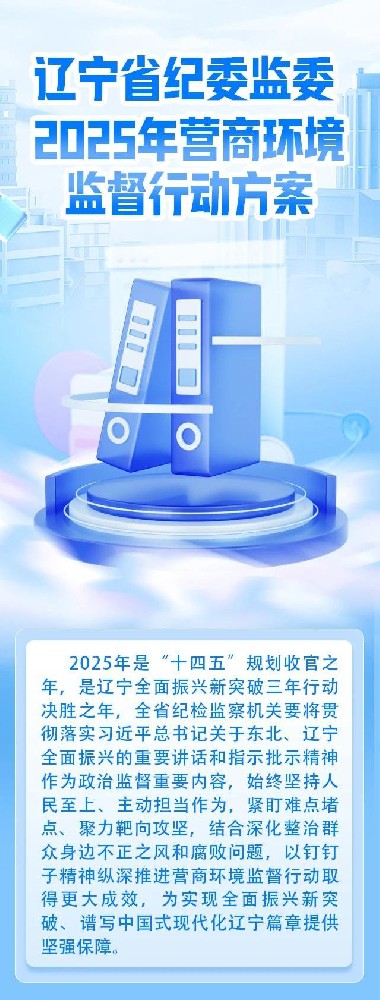 一圖讀懂丨遼寧省紀(jì)委監(jiān)委2025年?duì)I商環(huán)境監(jiān)督行動(dòng)方案